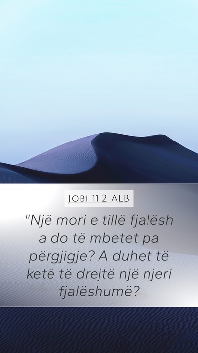 Jobi 11:2 ALB Bible Verse Image