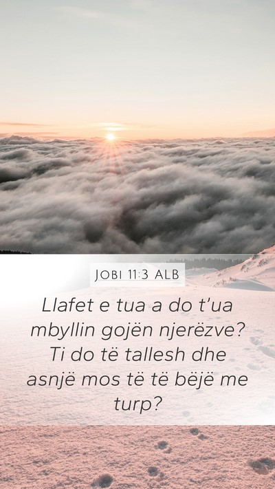 Jobi 11:3 ALB Bible Verse Image