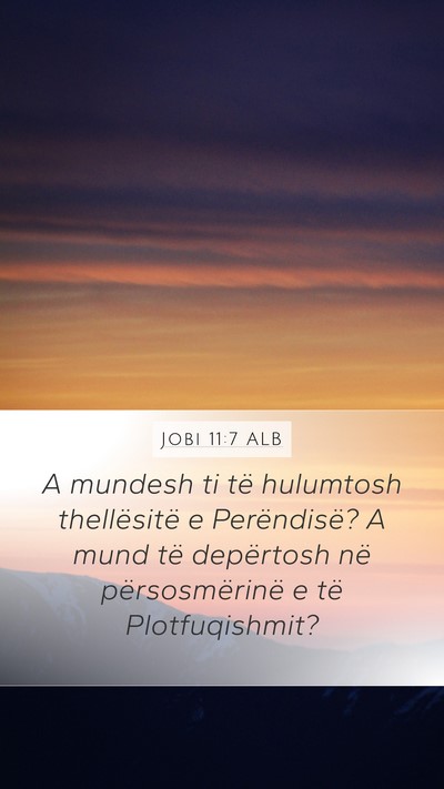 Jobi 11:7 ALB Bible Verse Image