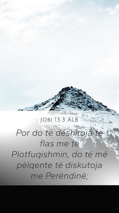 Jobi 13:3 ALB Bible Verse Image