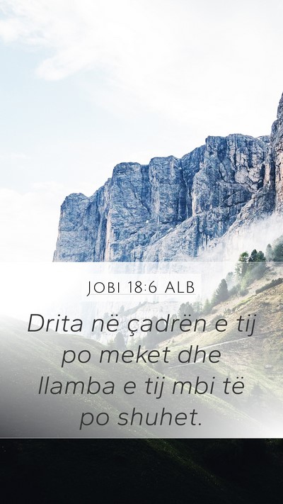 Jobi 18:6 ALB Bible Verse Image