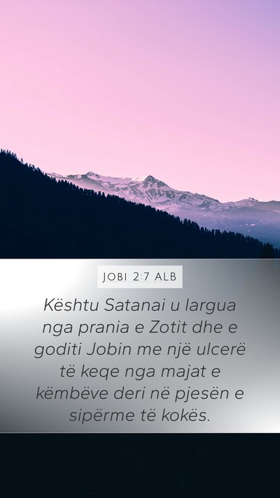 Jobi 2:7 ALB Bible Verse Image