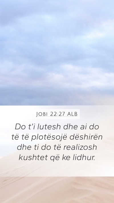 Jobi 22:27 ALB Bible Verse Image