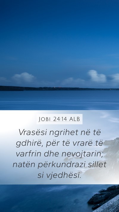 Jobi 24:14 ALB Bible Verse Image