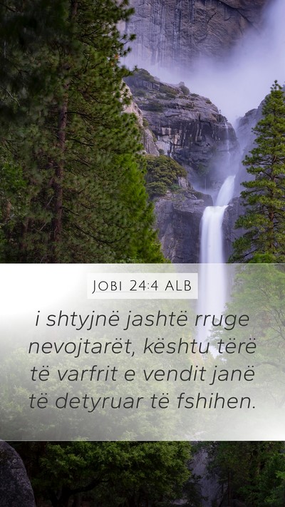 Jobi 24:4 ALB Bible Verse Image