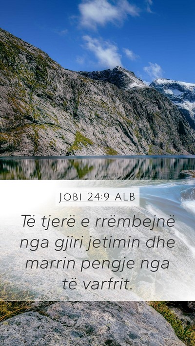 Jobi 24:9 ALB Bible Verse Image