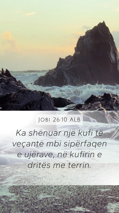 Jobi 26:10 ALB Bible Verse Image