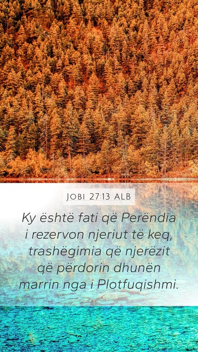 Jobi 27:13 ALB Bible Verse Image