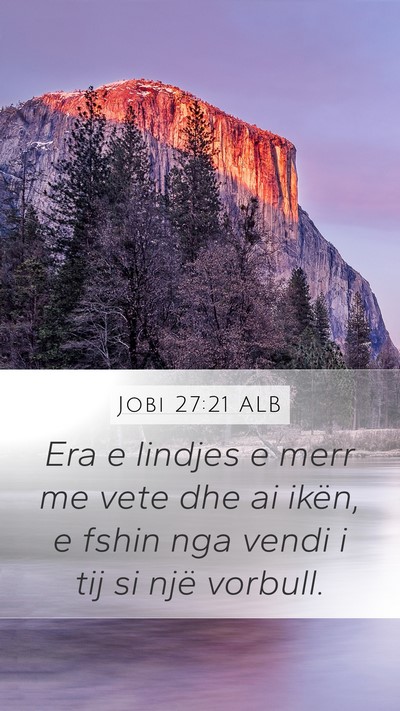 Jobi 27:21 ALB Bible Verse Image
