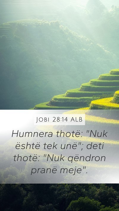 Jobi 28:14 ALB Bible Verse Image