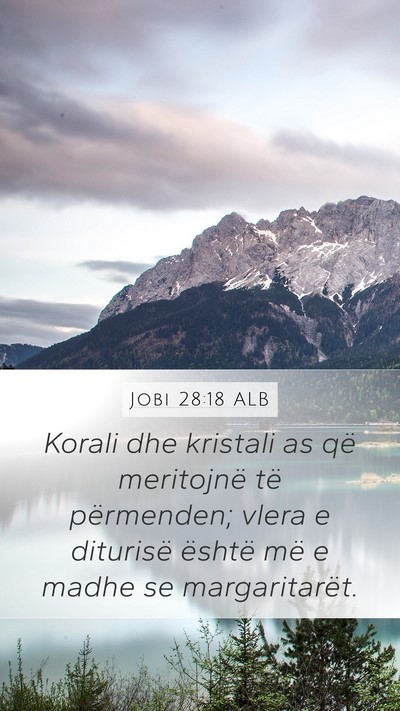 Jobi 28:18 ALB Bible Verse Image