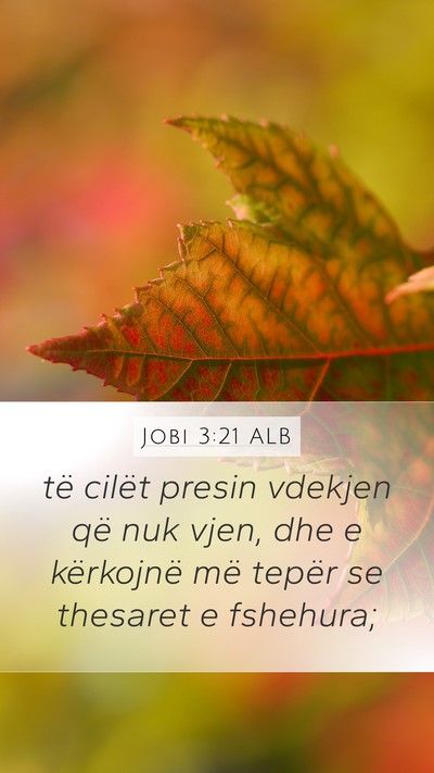 Jobi 3:21 ALB Bible Verse Image