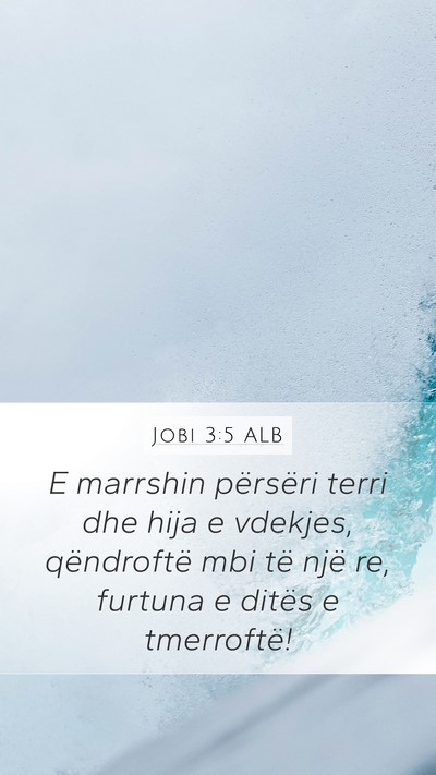 Jobi 3:5 ALB Bible Verse Image