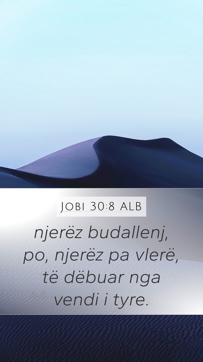 Jobi 30:8 ALB Bible Verse Image