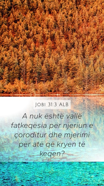 Jobi 31:3 ALB Bible Verse Image