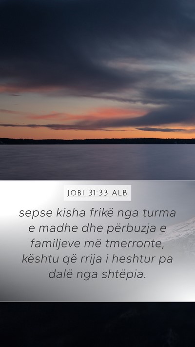 Jobi 31:33 ALB Bible Verse Image