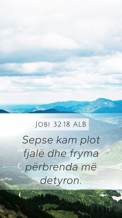 Jobi 32:18 ALB Bible Verse Image
