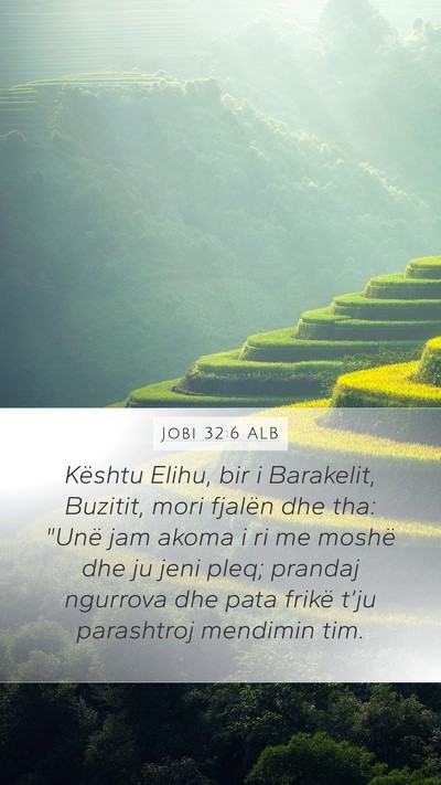 Jobi 32:6 ALB Bible Verse Image