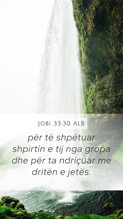 Jobi 33:30 ALB Bible Verse Image