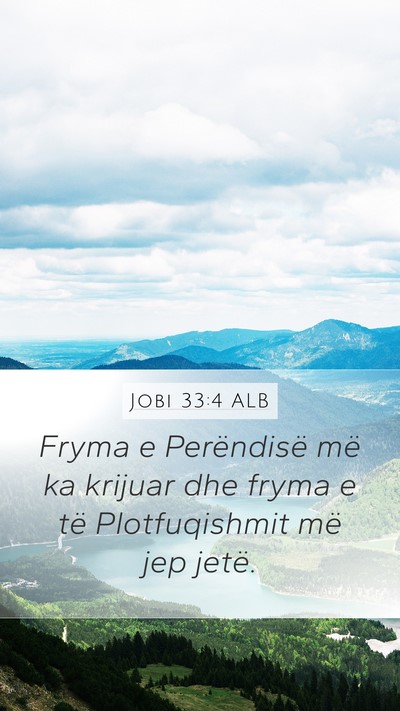 Jobi 33:4 ALB Bible Verse Image