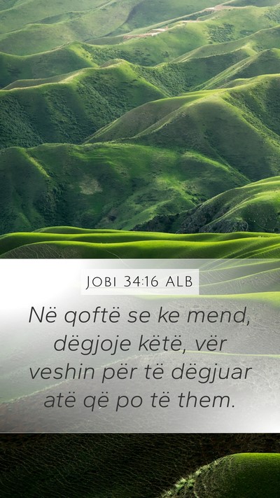 Jobi 34:16 ALB Bible Verse Image
