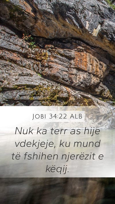 Jobi 34:22 ALB Bible Verse Image
