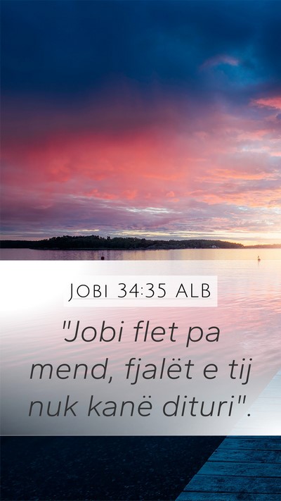 Jobi 34:35 ALB Bible Verse Image