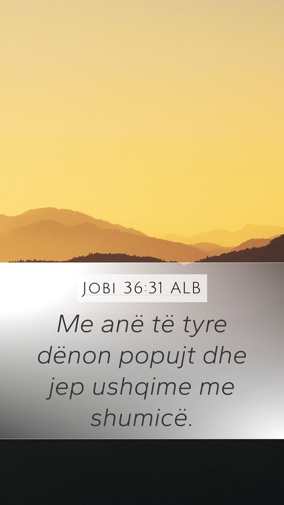 Jobi 36:31 ALB Bible Verse Image