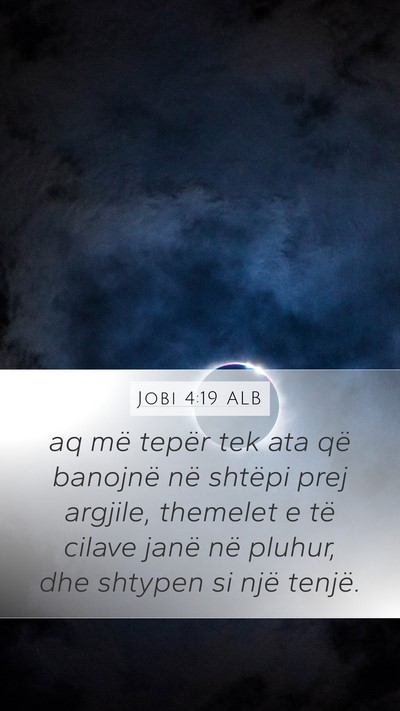 Jobi 4:19 ALB Bible Verse Image