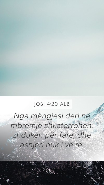 Jobi 4:20 ALB Bible Verse Image
