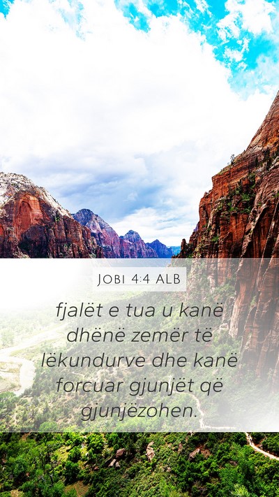 Jobi 4:4 ALB Bible Verse Image