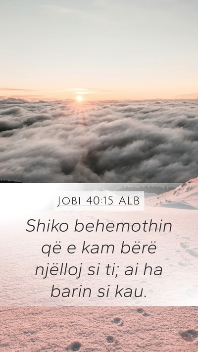 Jobi 40:15 ALB Bible Verse Image