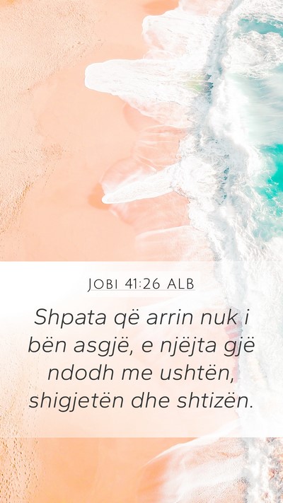 Jobi 41:26 ALB Bible Verse Image