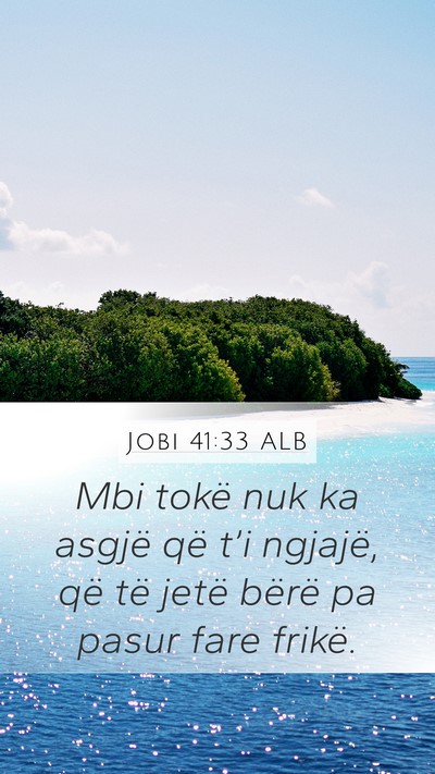 Jobi 41:33 ALB Bible Verse Image