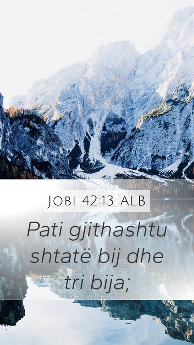 Jobi 42:13 ALB Bible Verse Image