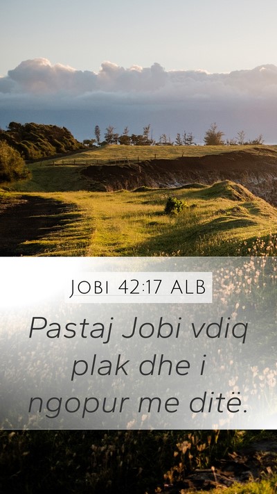 Jobi 42:17 ALB Bible Verse Image