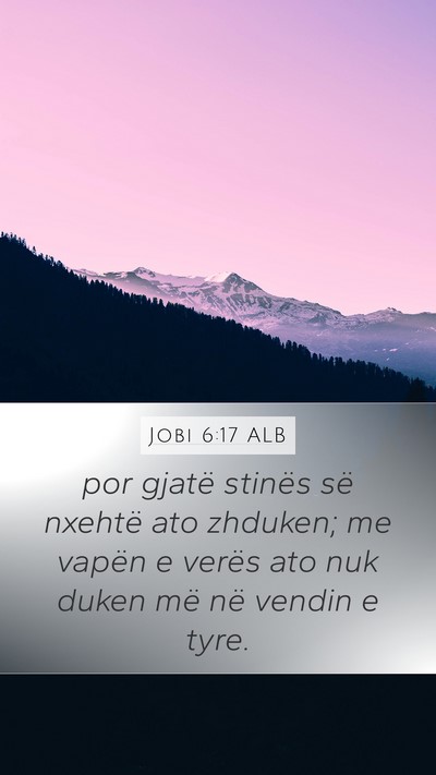 Jobi 6:17 ALB Mobile Phone Wallpaper - por gjatë stinës së nxehtë ato zhduken; me - Mobile Bible Verse Wallpaper