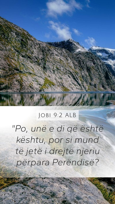 Jobi 9:2 ALB Bible Verse Image