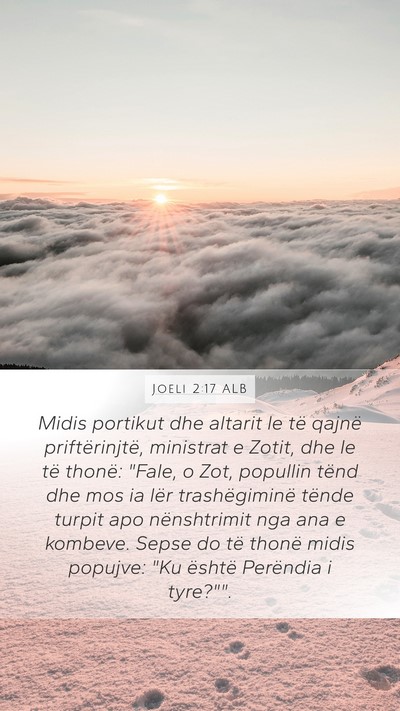 Joeli 2:17 ALB Bible Verse Image