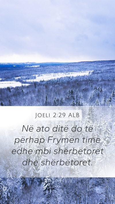 Joeli 2:29 ALB Mobile Phone Wallpaper - Në ato ditë do të përhap Frymën time edhe - Mobile Bible Verse Wallpaper