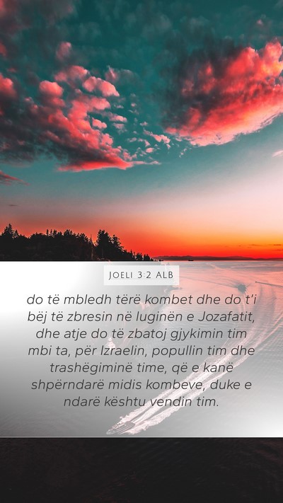 Joeli 3:2 ALB Bible Verse Image