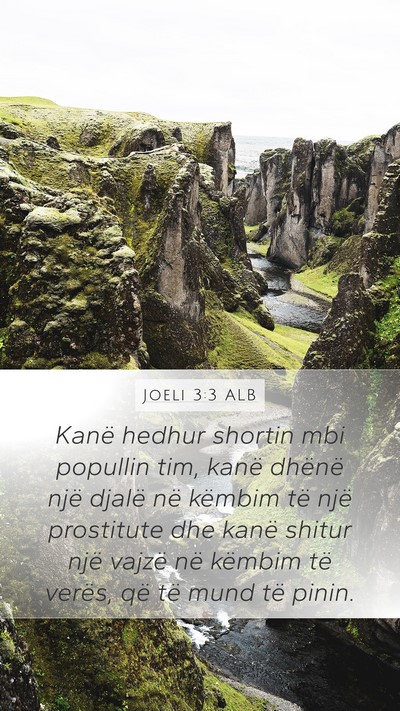 Joeli 3:3 ALB Bible Verse Image
