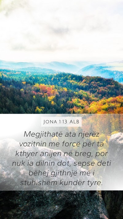 Jona 1:13 ALB Bible Verse Image
