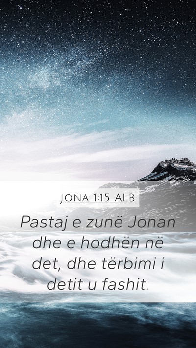 Jona 1:15 ALB Bible Verse Image