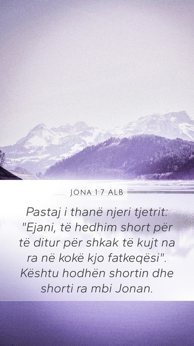 Jona 1:7 ALB Bible Verse Image
