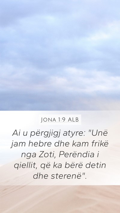 Jona 1:9 ALB Bible Verse Image