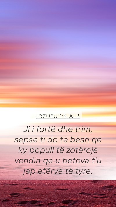 Jozueu 1:6 ALB Bible Verse Image