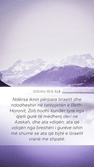 Jozueu 10:11 ALB Bible Verse Image