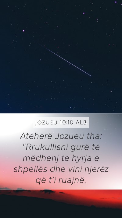 Jozueu 10:18 ALB Mobile Phone Wallpaper - Atëherë Jozueu tha: 