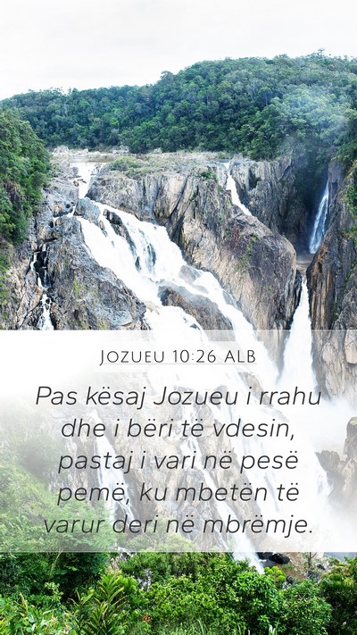 Jozueu 10:26 ALB Bible Verse Image